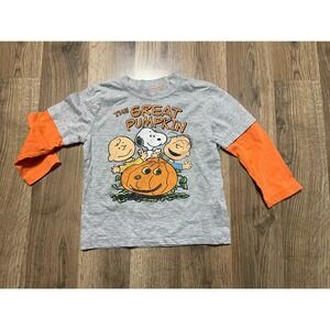 Peanuts Shirt, Baby Boy Size 24M, Gray, The Great Pumpkin Graphic Print